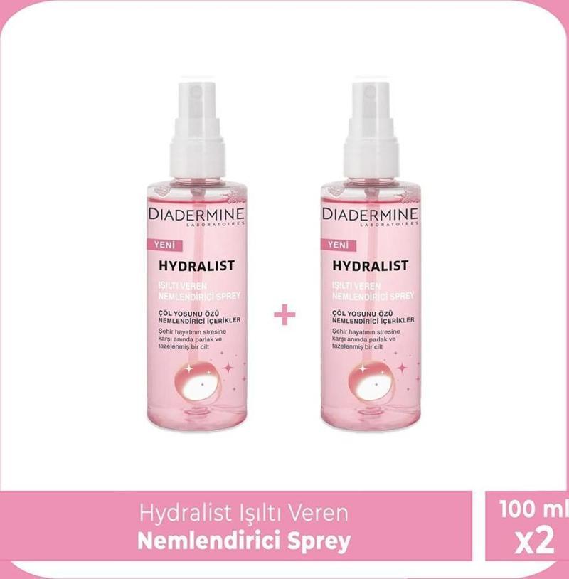 Hydralist Işıltı Veren Nemlendirici Sprey 100 ml X 2 Adet