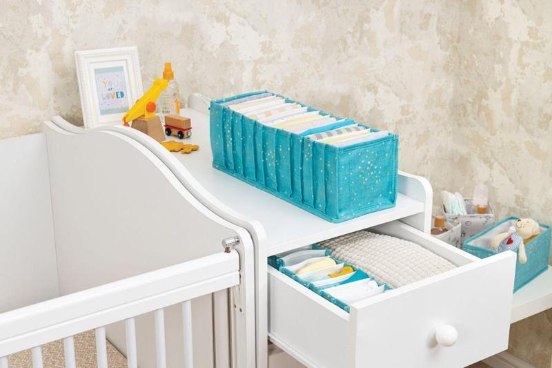 Baby Akordiyon Organizer Çekmece Düzenleyici Large Turkuaz 104089 KASA - 203