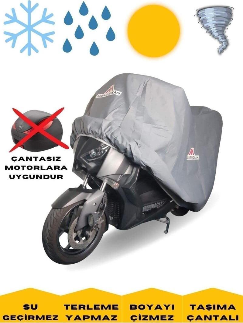 Lifan Lf125T 26 Motor Brandası Gri Çantasız Motorlara Uygun Su Geçirmez Motosiklet Brandası