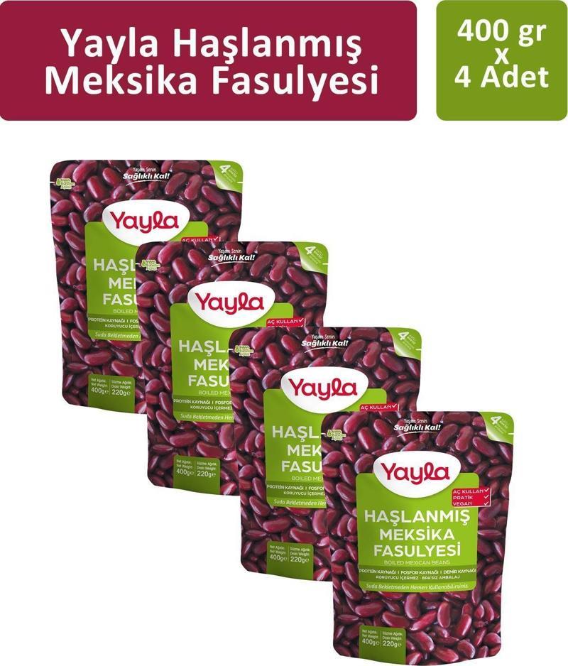 Haşlanmış Meksika Fasulyesi 400 gr x 4 Adet