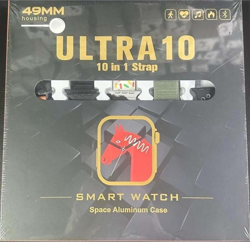 Ultra 49 Mm 10 In 1 Akıllı Saat 10 Kordonlu Koruma Kılıflı 10in1 Akıllı Saat