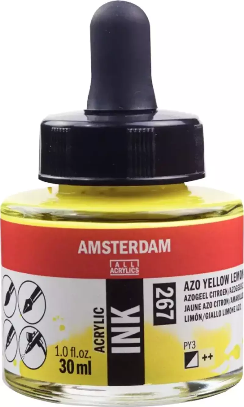 Talens Amsterdam Akrilik Mürekkep 30 ml Azo Yellow Lemon 267