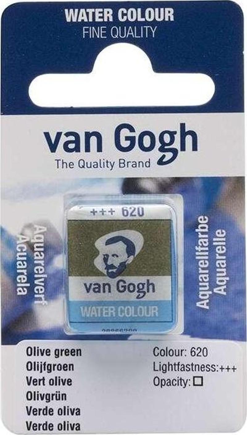 Talens Van Gogh Yarım Tablet Sulu Boya Olive Green 620