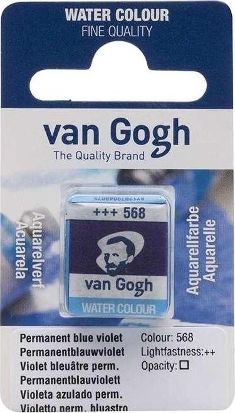 Talens Van Gogh Yarım Tablet Sulu Boya Permanent Blue Violet 568