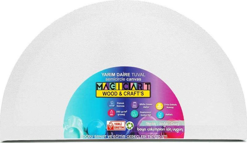 Magic Art Yarım Daire Tuval 30 cm DYT30