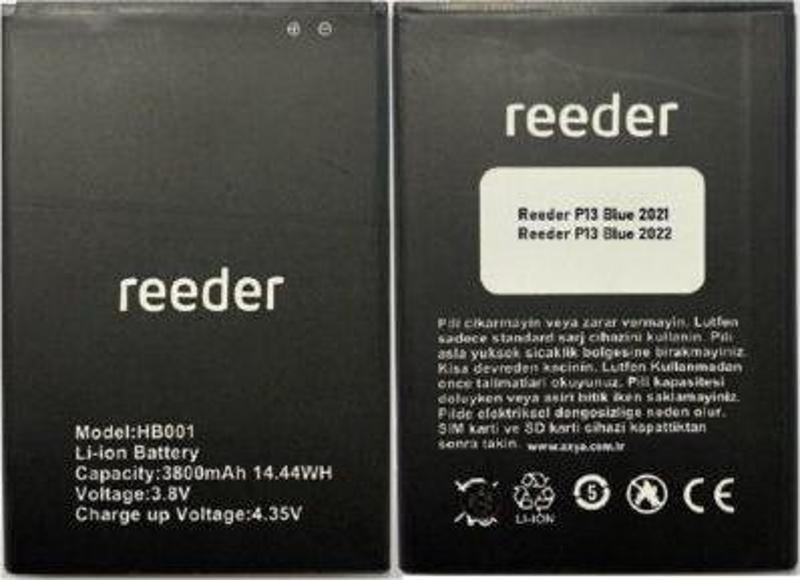 Reeder P13 Blue Max Pro Lite 2022 Batarya Pil