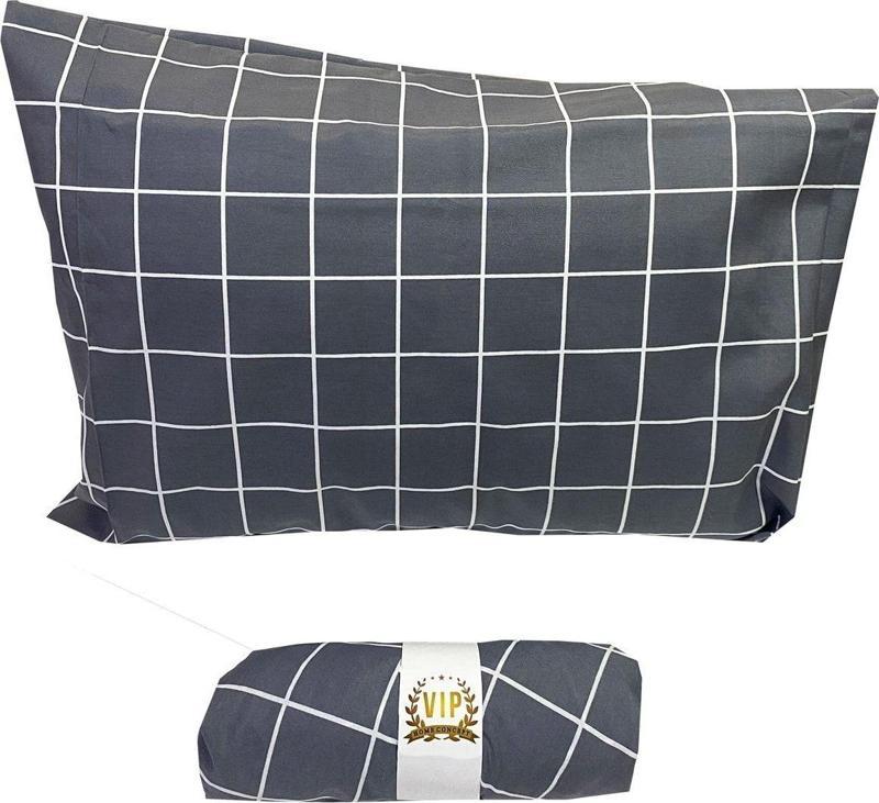 Tek Kişilik Lastikli Çarşaf Ve 1 Adet Yastık Kılıfı 100X200 Cm Gri Pano