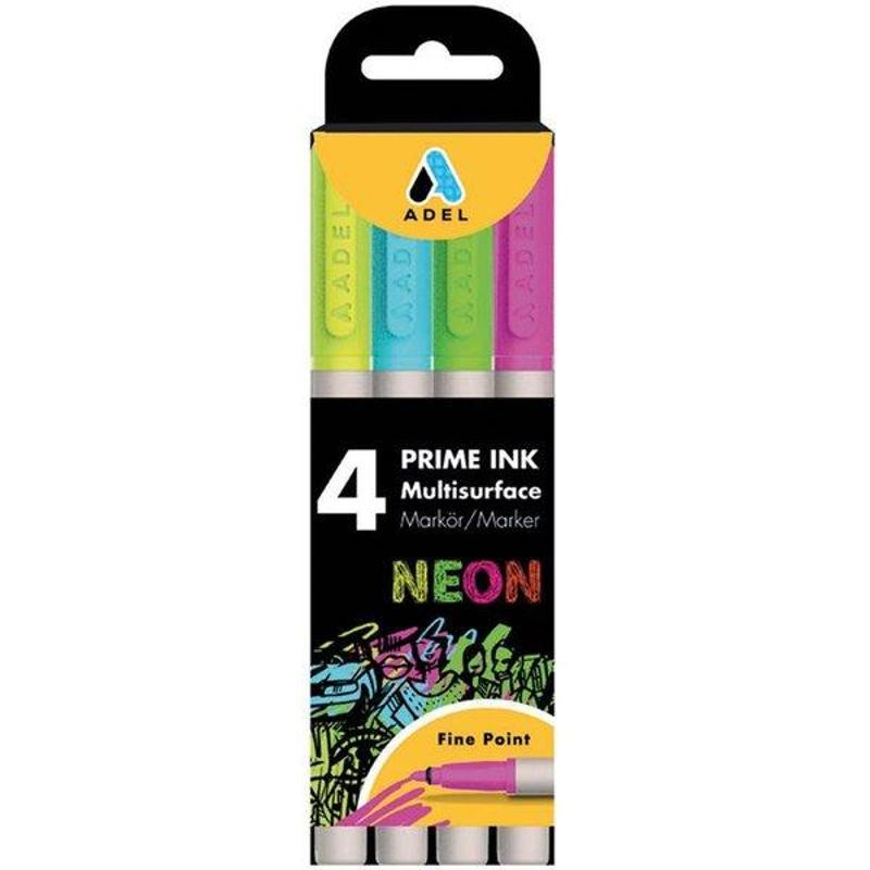 Adel Adel Prime Ink Multisurface 4lü Neon Markör