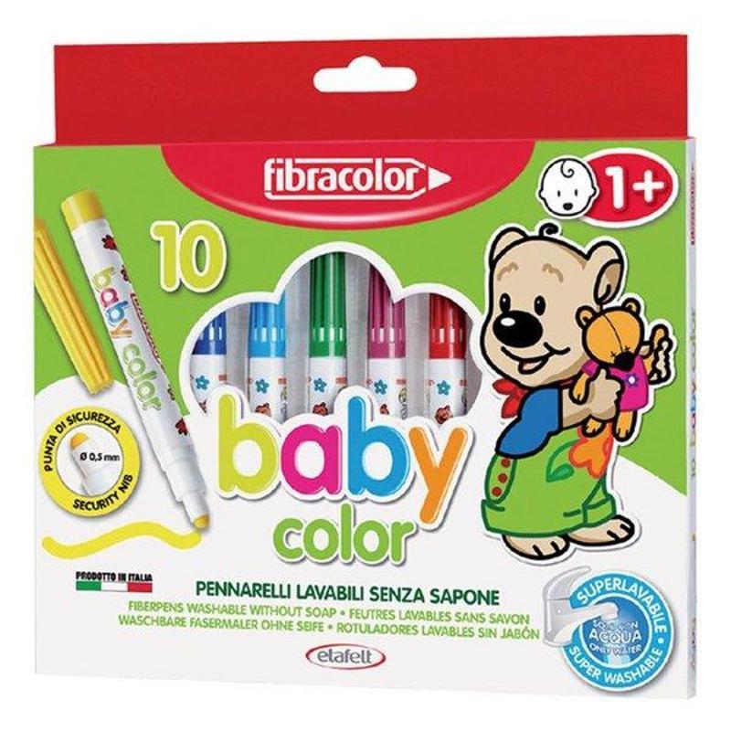 Fibracolor Fibracolor Baby Color 10 Renk Keçeli Kalem