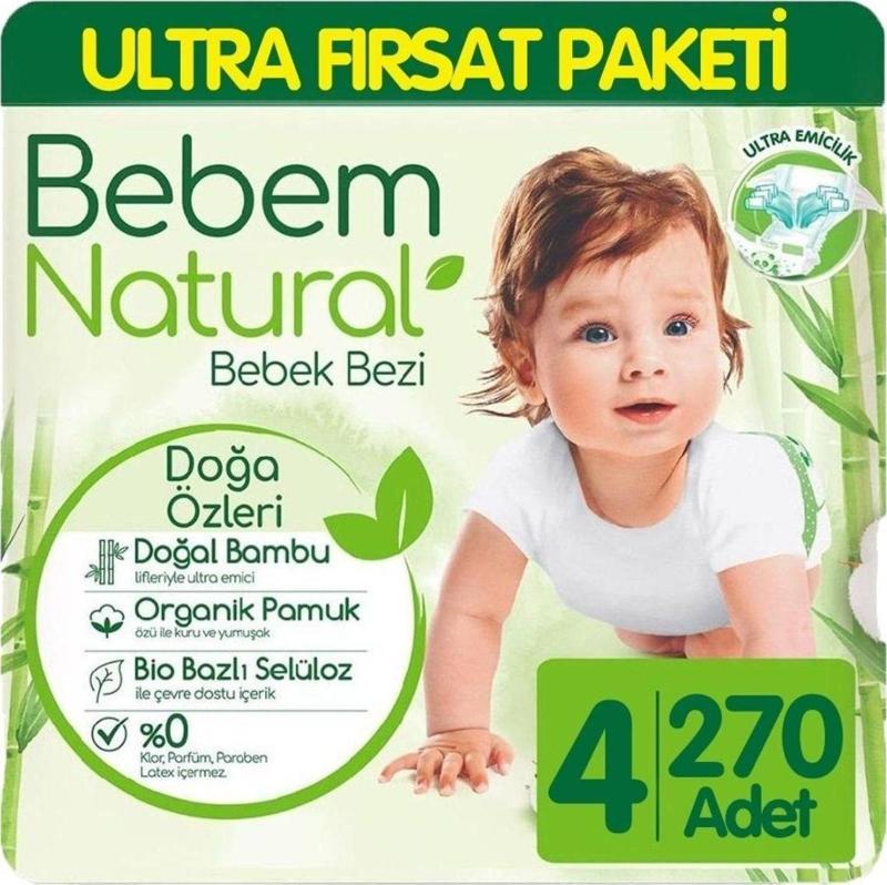 Bebek Bezi Ultra Fırsat Paketi 4 Beden 90X3 270 Adet