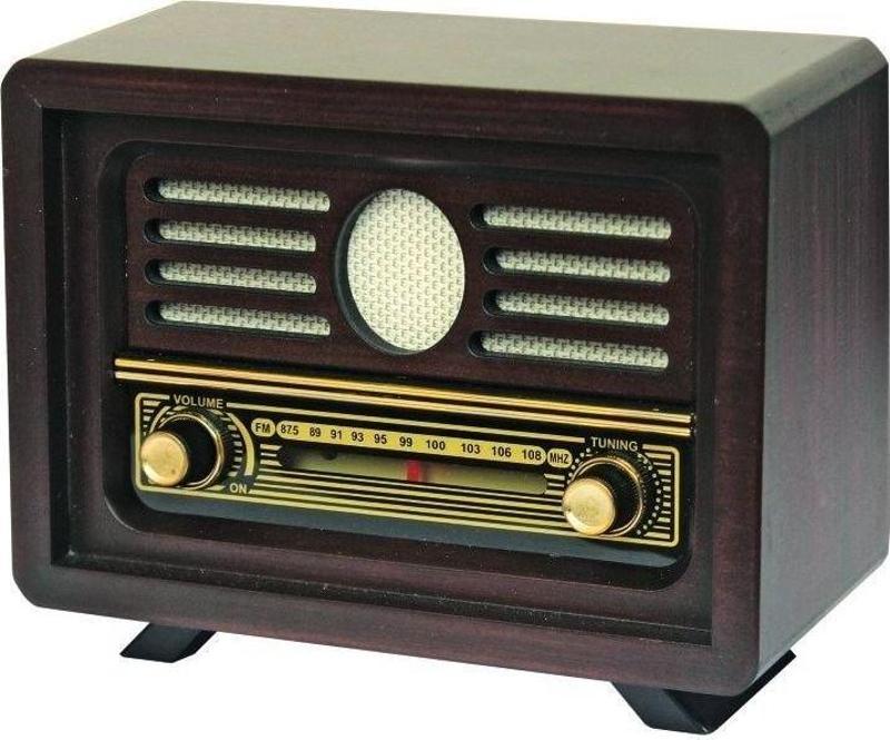 Nostaljik  Radyo (Şarjlı Pil+Adaptörlü) Üsküdar  Kahverengi