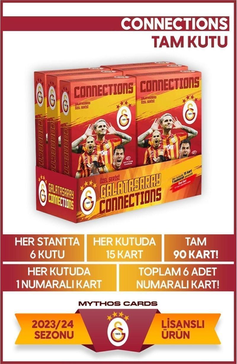 Galatasaray Connections Serisi 2023-2024 - 6 Tam Kutu Futbolcu Kartları