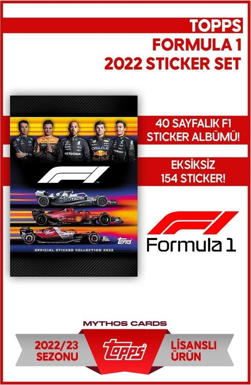 Formula 1 Stickers 2022 - Tam Set Stickerlar Ve Albüm