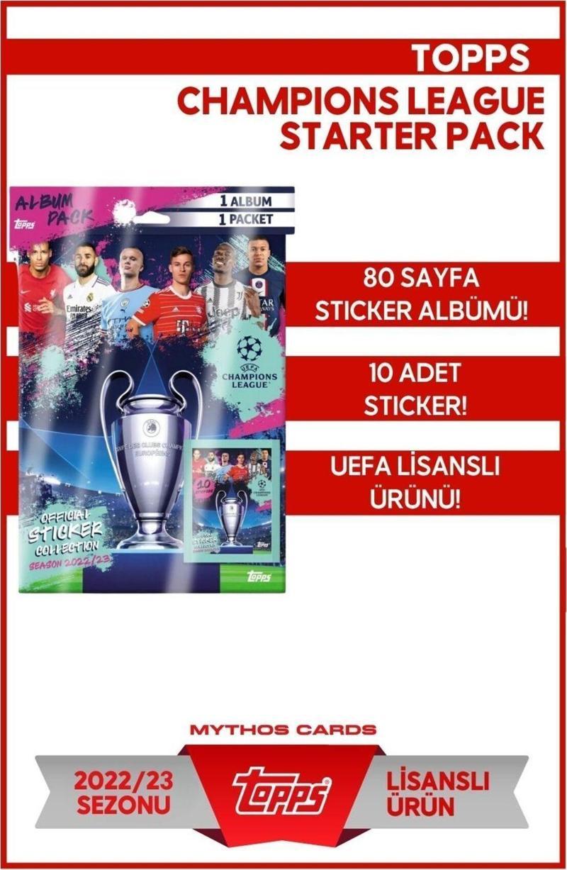 Uefa 2022-2023  Şampiyonlar Ligi Resmi Lisanslı Sticker Koleksiyonu - Başlangıç Paketi