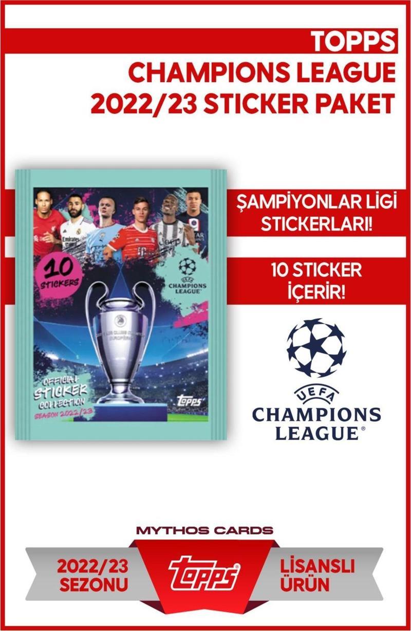 Uefa 2022-2023  Şampiyonlar Ligi Resmi Lisanslı Sticker Koleksiyonu - Paket