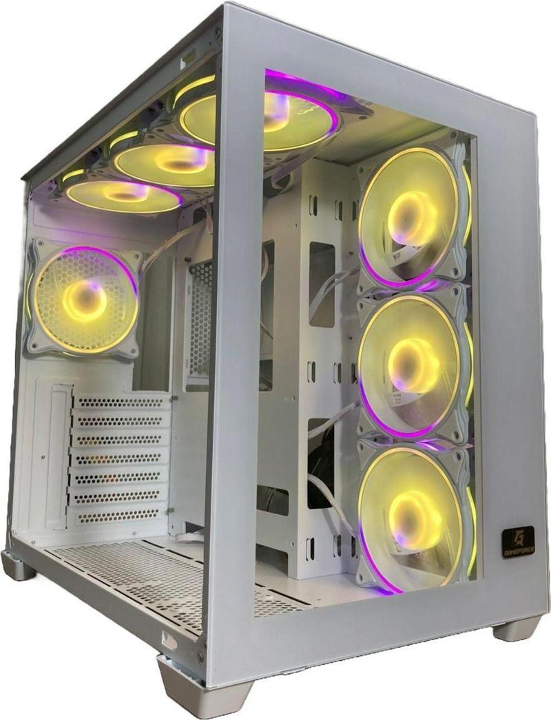 Lıquıd Beyaz 7X120Mm Fanlı Rgb Kumandalı Ve Kontrolcülü Atx Oyuncu Bilgisayar Kasası