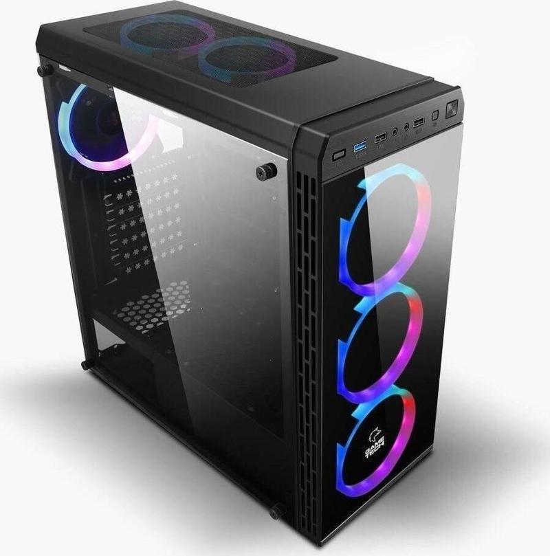 Gt-001 6X120Mm Rainbow Fanlı Gaming Oyuncu Bilgisayar Kasası Psu Yok