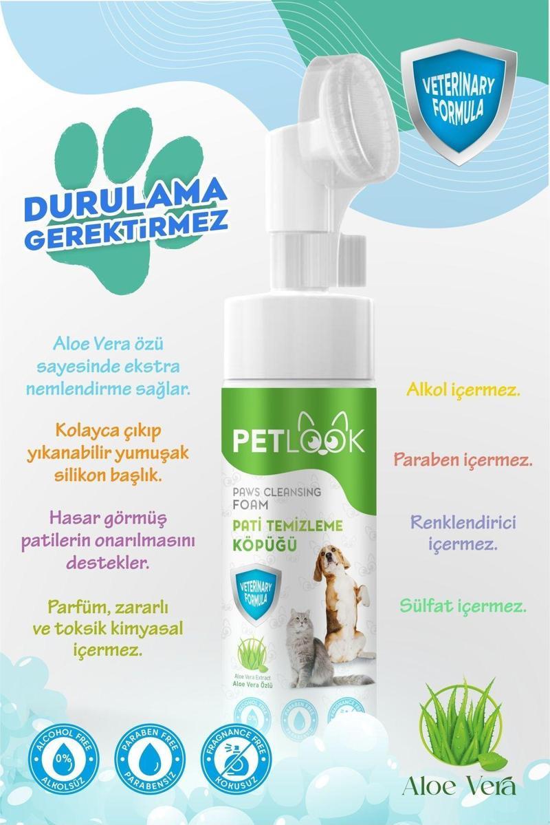 Köpek Pati Temizleme Köpüğü ve Kedi Pati Temizleme Köpüğü Aloa Vera Özlü 150 ml