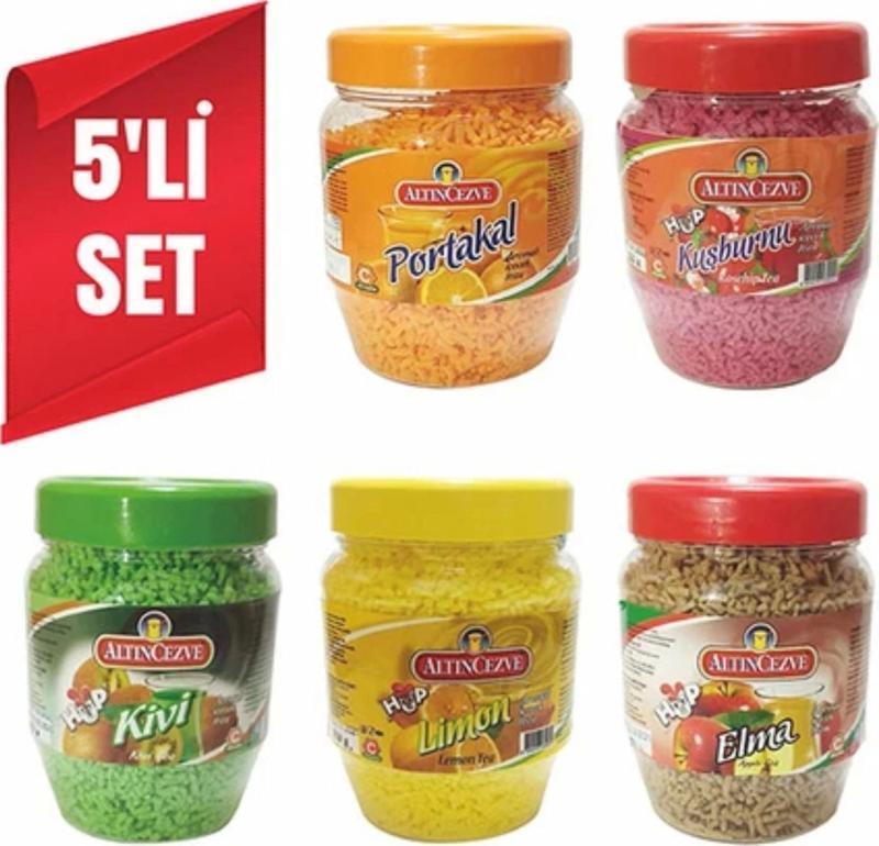 Oralet 5'li Set 300 gr x 5 Adet ( Portakal, Limon, Kuşburnu, Kivi, Elma )