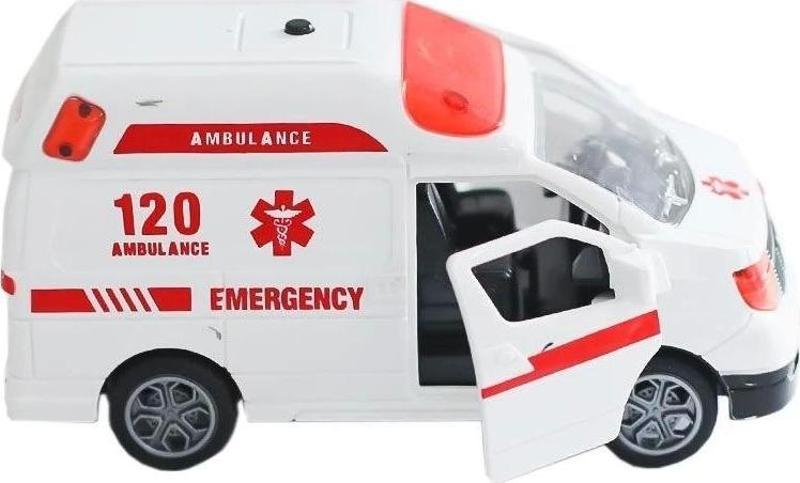 YY2020-17A Çek Bırak Sesli ve Işıklı Ambulans Minibüs -Kızılkaya Oyuncak