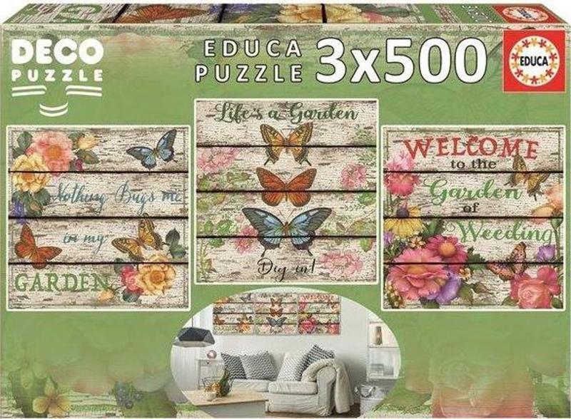 17965 Country Garden Puzzle 3x500 Parça Puzzle