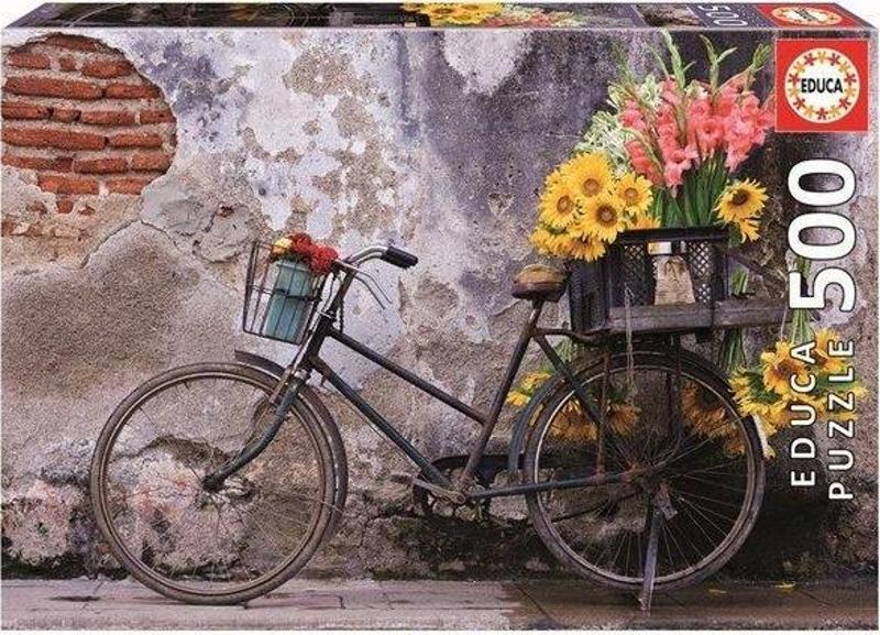 Bicycle With Flowers Puzzle 500 Parça 17988