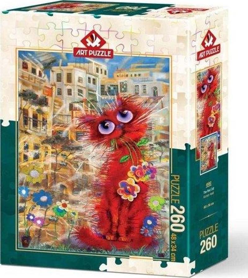 4582 Kırmızı Kedi 260 Parça Puzzle