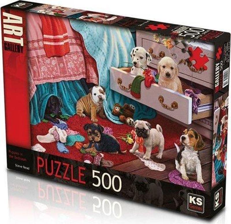 Puppies In The Bedroom 500 Parça Puzzle 20009