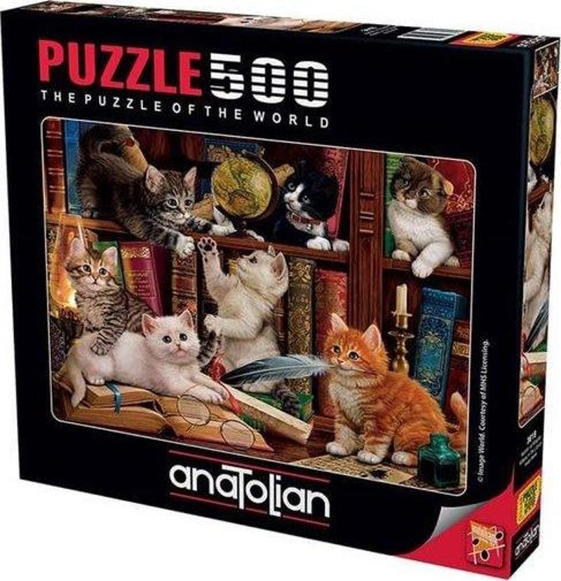 3618 Kedi Ve Kitap 500 Parça Puzzle