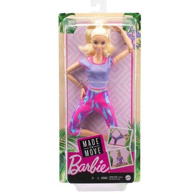 Barbie Barbie Sonsuz Hareket Sarışın Desenli Taytlı Bebek