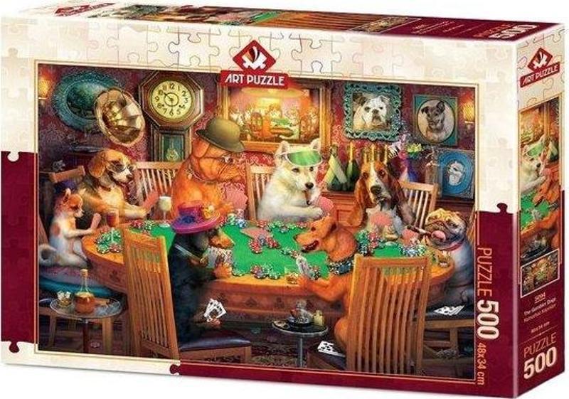 Kumarbaz Köpekler 500 Parça Puzzle 5094