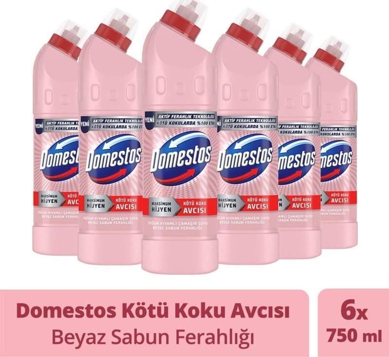 Çamaşır Suyu Beyaz Sabun Ferahlığı 750 ml x 6 Adet