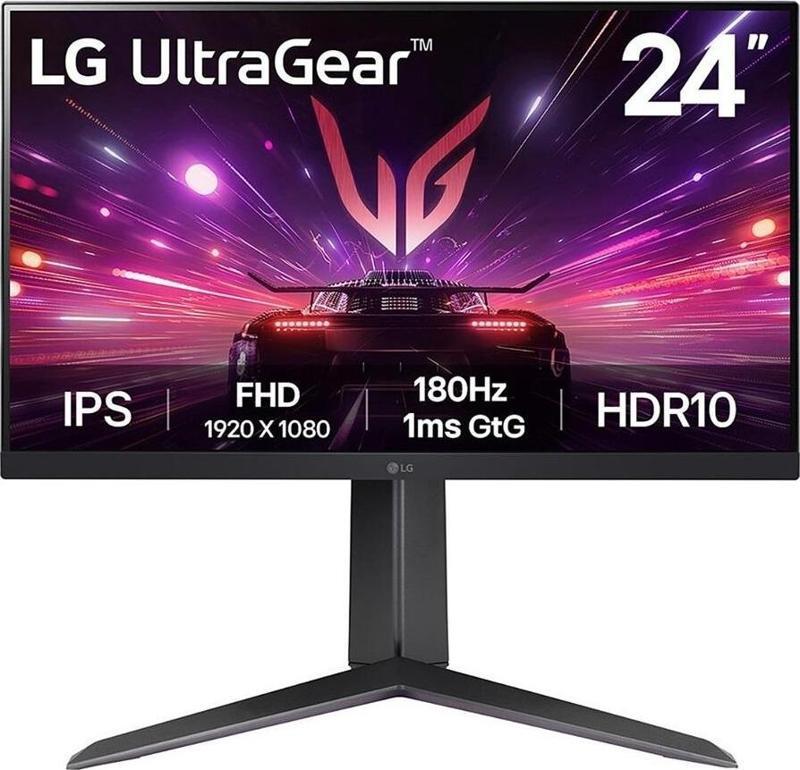 24” UltraGear 24GS65F-B 1Ms (GtG) 180Hz (HDMI+Display) AMD FreeSync + G-SYNC HDR10 IPS Panel FHD Pivot Gaming Monitör