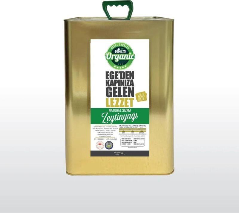 Ultra Natural Sızma Zeytinyağı 18 Litre Teneke