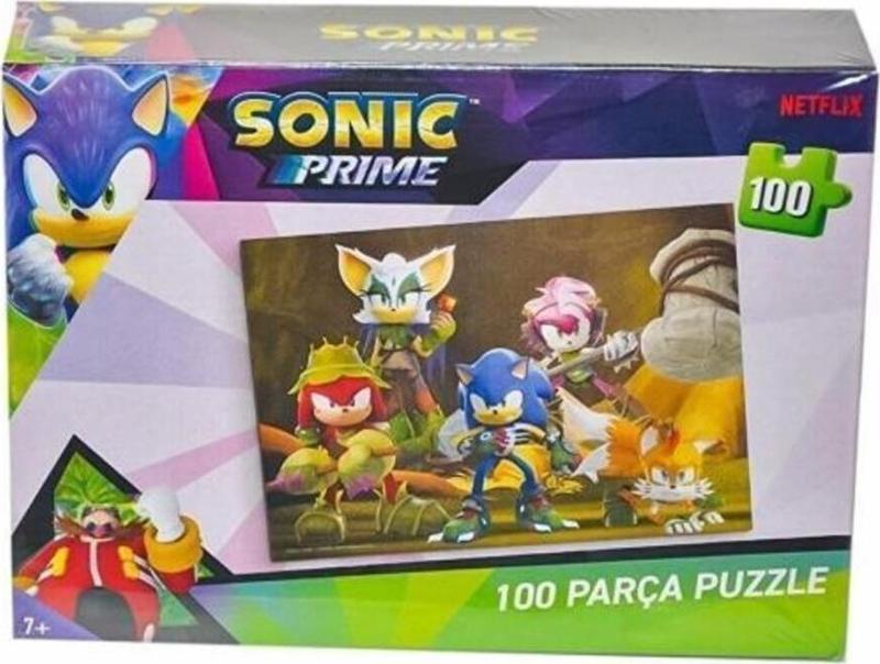 Sonıc 100 Parça Puzle So7908,Çocuklar İçin Sonic Prime Puzzle