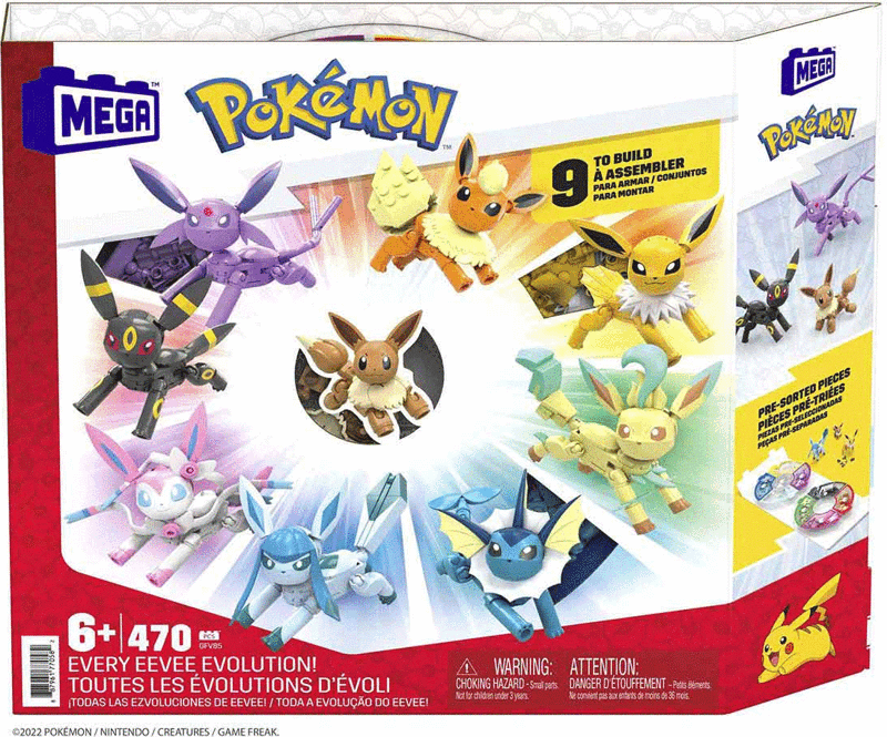 GFV85 MEGA™ Pokémon™ Eevee Dönüşümleri 470 parça +6 yaş