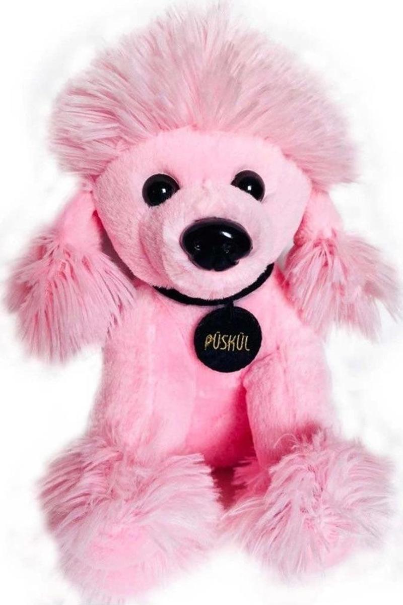 1435 Püskül Köpek 30 cm Pembe -Selay Oyuncak