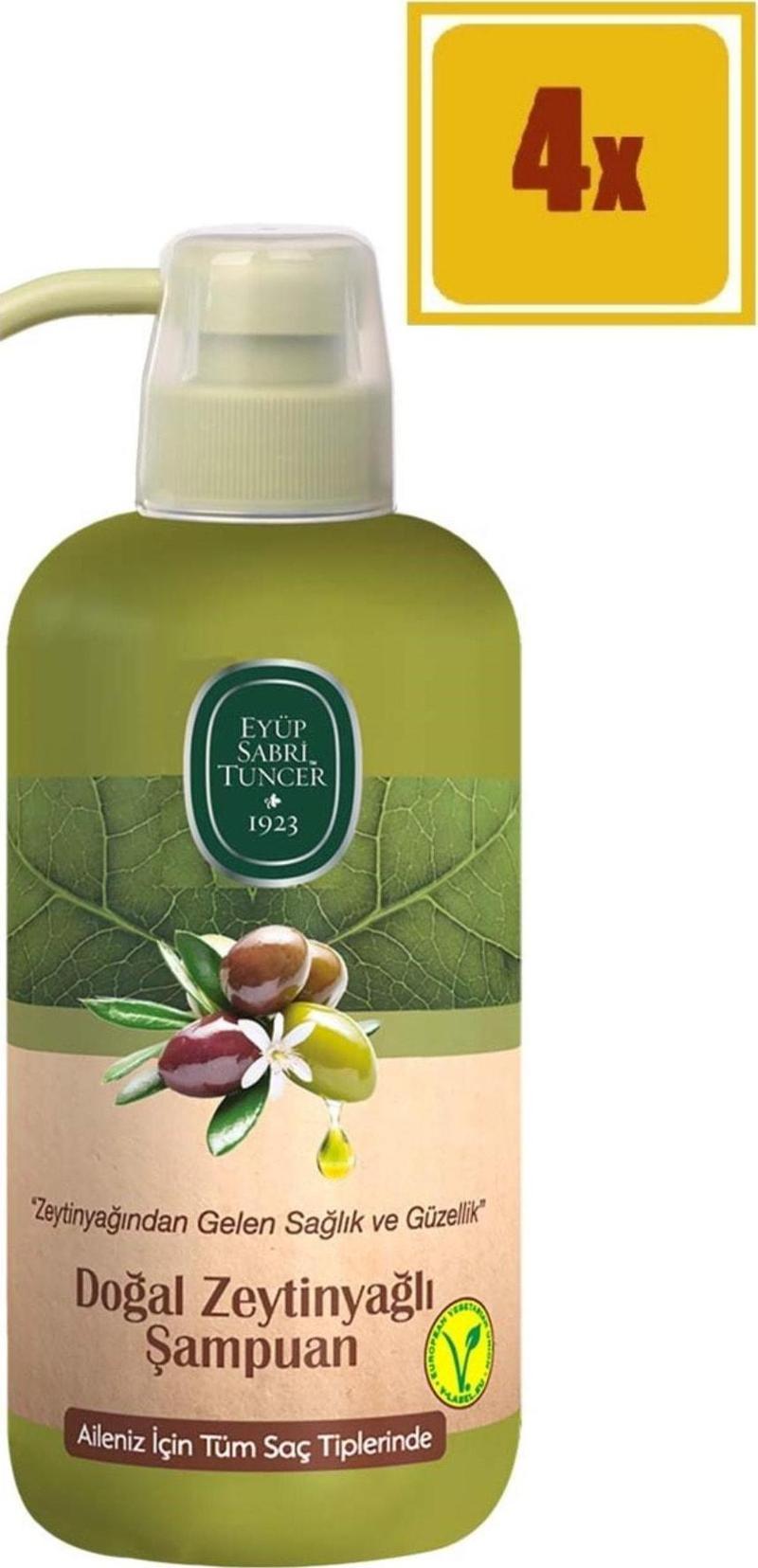 Doğal Zeytinyağlı Şampuan 600 ml x 4 Adet