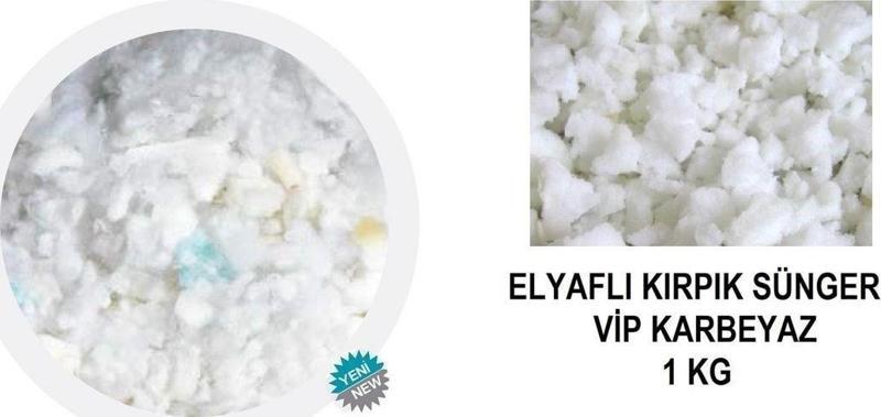 Elyaflı Kırpık Sünger Vip Karbeyaz Elyaflı Kırpık 1 Kg Mobilya Koltuk Minder Kırlent Dolgu