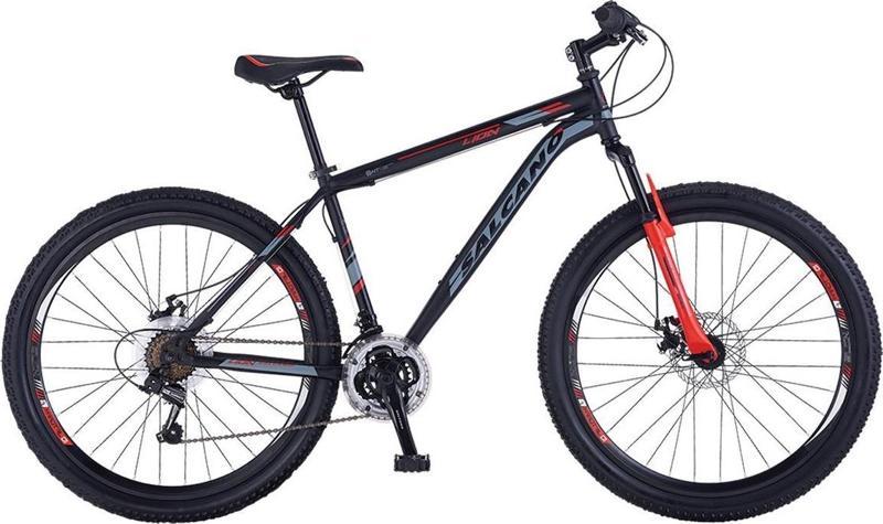 Lion 27.5 Jant HD 18 Kadro Dağ Bisikleti Siyah Kırmızı Gri