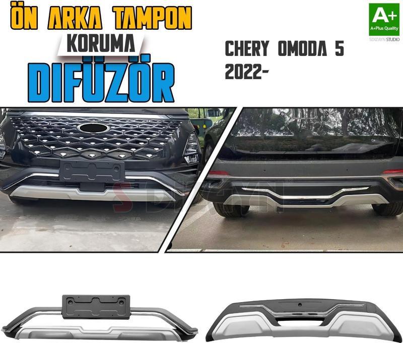 Chery Omoda 5 Ön ve Arka Tampon Koruma Difüzör Seti 2022 Üzeri A+ Kalite