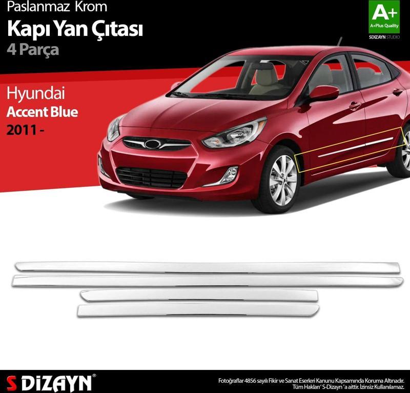 Hyundai Accent Blue Krom Kapı Yan Çıtası 2011-2017