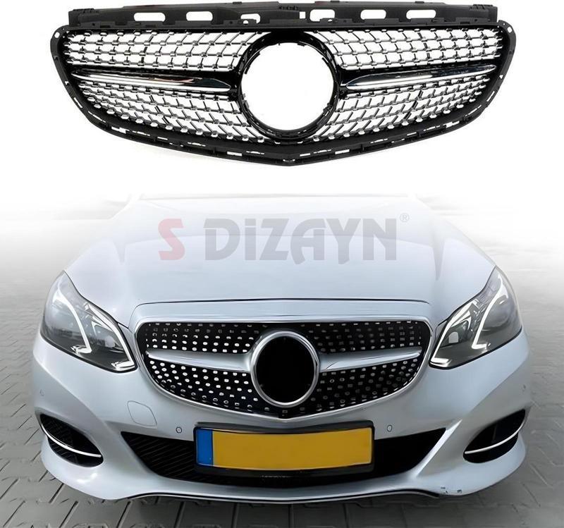 Mercedes E-Class W212 Ön Panjur Parlak Siyah Piano Black Diamond Model 2014-2016