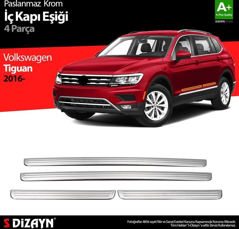 VW Tiguan Krom İç Kapı Eşiği 4 Prç. 2016-2024