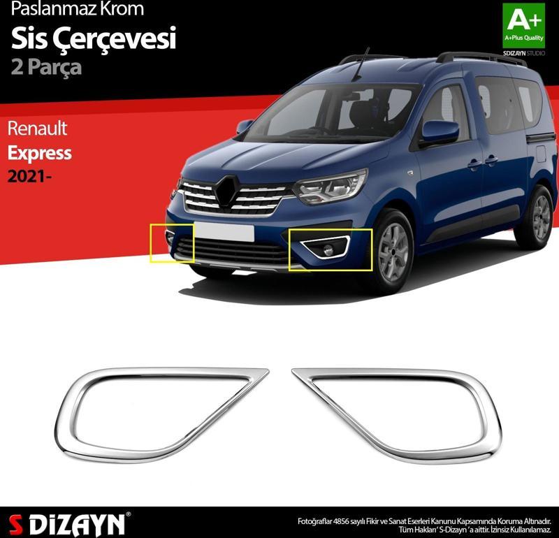 Renault Express Krom Sis Farı Çerçevesi 2 Prç 2021 Üzeri