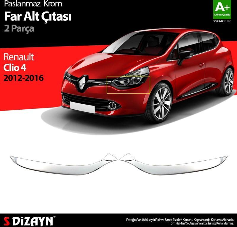 Renault Clio 4 HB Krom Far Alt Çıtası 2012-2016