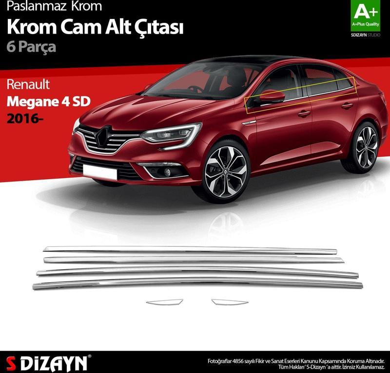Renault Megane 4 SD Krom Cam Çıtası 6 Prç. 2016 Üzeri