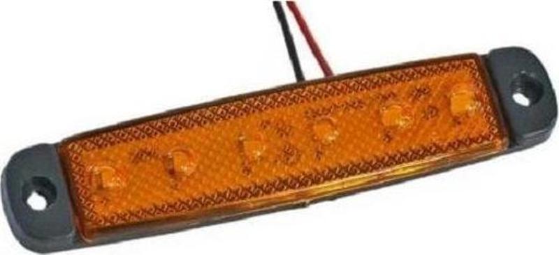 Off Road Basamak Aydınlatma Ledi Parmak Led Sarı 6 Led 12-24V (10 Adet)