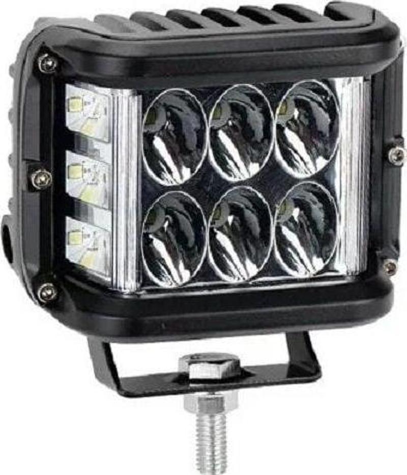 Beyaz Led Sarı Çakarlı Kare Off Road Sis Farı Çalışma Lambası 12 Led 10-30V 36W