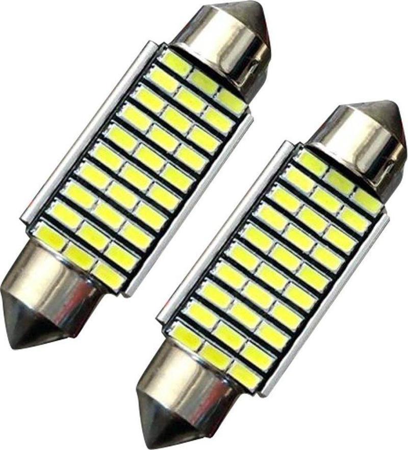 Sofit Beyaz Led Ampul Canbus 39mm 12V 30 Led 2 Adet